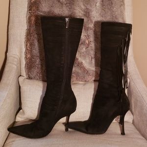 Jimmy Choo Black Suede Tassle Boots